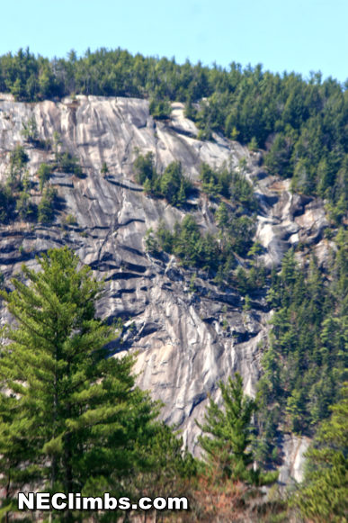 Sure looks like Ice Out at last on our favorite cliff.<br />
The slabs, Whitehorse Cliff